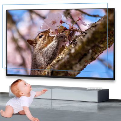 JQZWXX 43-65 Inch Anti Blue Light TV Screen Protector, Indoor Outdoor Anti-UV Matte Surface Reduce Glare Protect Eyes Anti-Scratch Filter Film, Help You Sleep Better / 60in1338x756mm