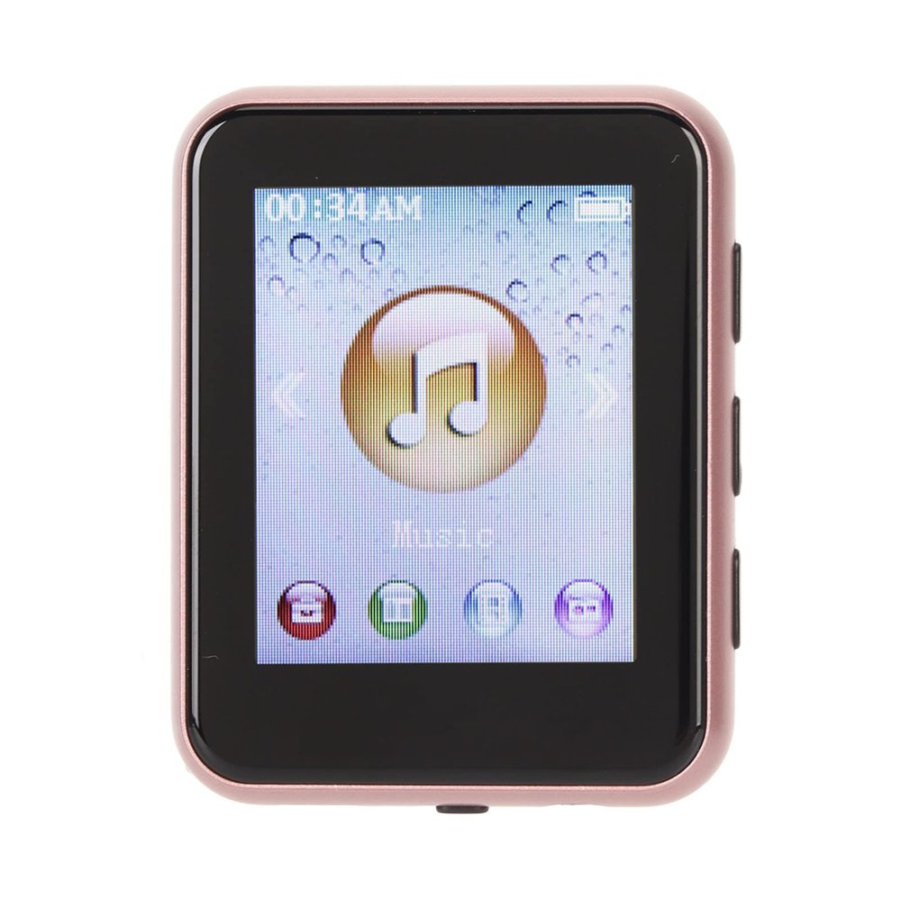 MP3 Bluetooth Player, HiFi Lossless 1.8 Inch High Resolution Player, Support Recording 8G MP3 Player with Speaker Electronic Book (Rose Gold)