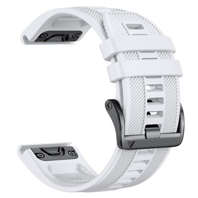 NotoCity Compatible Fenix 5 Band 22mm Width Soft Silicone Watch Strap for Fenix 5 Plus/Fenix 6/Fenix 6 Pro/Fenix 7/exip/Forerunner 935/945/Approach S60/Quatix 5(White)