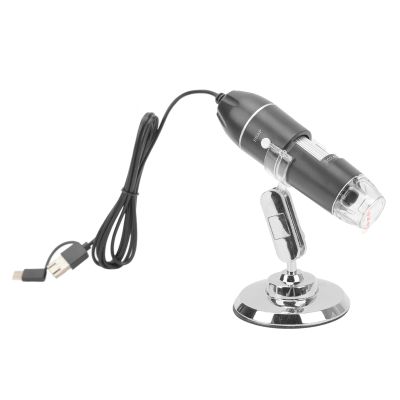 Ciciglow Portable Handheld Digital Microscope, 50-1600X with Adjustable LED & Stand, USB for Android Mobile Phone Laptop