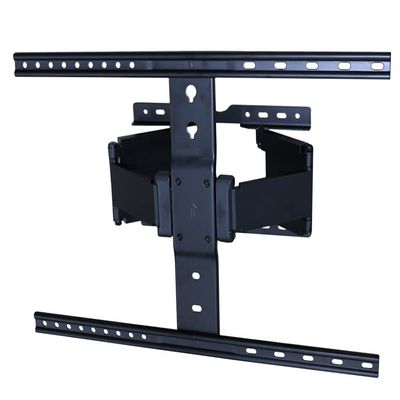 MyCableMart Full Motion Slim 2-ARM Wall Mount Bracket 37-90 TVs to 110 lbs, Black