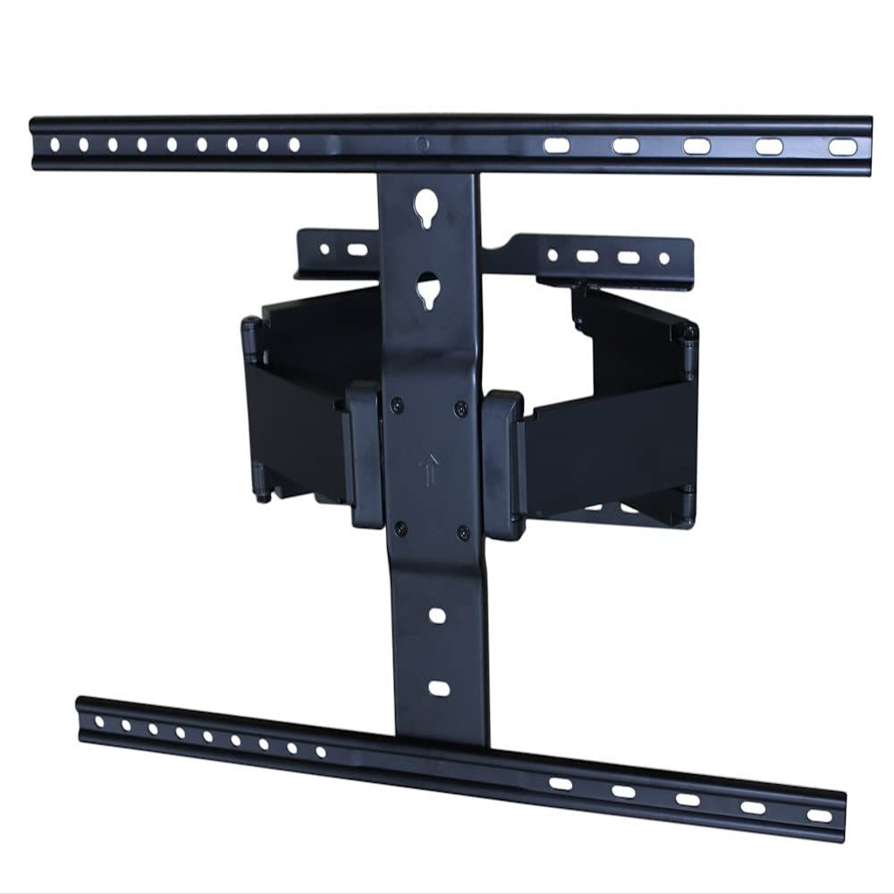 MyCableMart Full Motion Slim 2-ARM Wall Mount Bracket 37-90 TVs to 110 lbs, Black