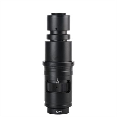 26X-182X Industrial Microscope Lens 0.4X Eyepiece 0.7X-5X Zoom Objective 25mm C-Mount Interface Electron Microscope Lens
