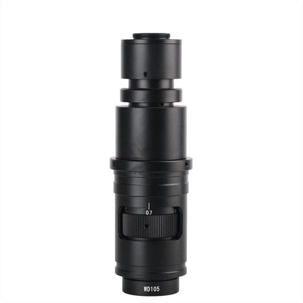26X-182X Industrial Microscope Lens 0.4X Eyepiece 0.7X-5X Zoom Objective 25mm C-Mount Interface Electron Microscope Lens