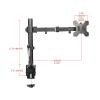 Monitor Desktop Mounting Bracket Black Monitor Stand Arm 13"-32" Adjustable Monitor Mount Stand Metal Single Desk Arm Stand with C Clamp, Holds Up to 19.8lbs Computer Monitor Stand view 2