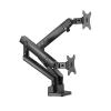 Monitor Desktop Mounting Bracket Monitor Arm Adjustable Dual Arm Desk Mounts Monitor and Laptop Mount with Mechanical Spring Dual Monitor Stand with Clamp Fixing/Washer Mounting Base Computer Monitor view 1