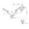 Monitor Desktop Mounting Bracket Monitor Arm Adjustable Dual Arm Desk Mounts Monitor and Laptop Mount with Mechanical Spring Dual Monitor Stand with Clamp Fixing/Washer Mounting Base Computer Monitor view 2