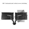 Monitor Desktop Mounting Bracket Monitor Arm Adjustable Dual Arm Desk Mounts Monitor and Laptop Mount with Mechanical Spring Dual Monitor Stand with Clamp Fixing/Washer Mounting Base Computer Monitor view 4