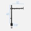 Monitor Desktop Mounting Bracket Computer Monitor Stand Long Single Monitor Desk Mount, 31.4 Inches Height Adjustable Monitor Stand Fits 10 to 27 Inch ScreensHolds Up to 21.8lbs Computer Monitor Stan view 2