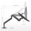 Monitor Desktop Mounting Bracket Monitor Arm Dual Monitor Stand Aluminum Alloy Double Gas Spring Arm Desk Mount Stand 17"-32"Monitor Mount Stand with C Clamp,VESA Mount 75/100mm Computer Monitor Stand view 2