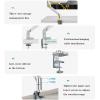 Monitor Desktop Mounting Bracket Dual Monitor Desk Mount Stand with USB Interface Monitor Stand with C-Clamp and Grommet Base for 17``-32'' Monitor Arm Computer Monitor Stand (Size : Double arm) view 3