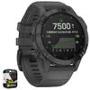 Garmin 010-02410-10 Fenix 6 Pro Solar Multisport GPS Smartwatch Black with Slate Gray Band Bundle with Premium 2 YR CPS Enhanced Protection Pack (Renewed) view 1