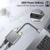 4 in 1 USB C to Dual HDMI Adapter with 2 HDMI/USB3.0 /PD Charging,4K@60Hz Portable Dual Screen Display USB-C Docking Station for Windows, MacOS view 4