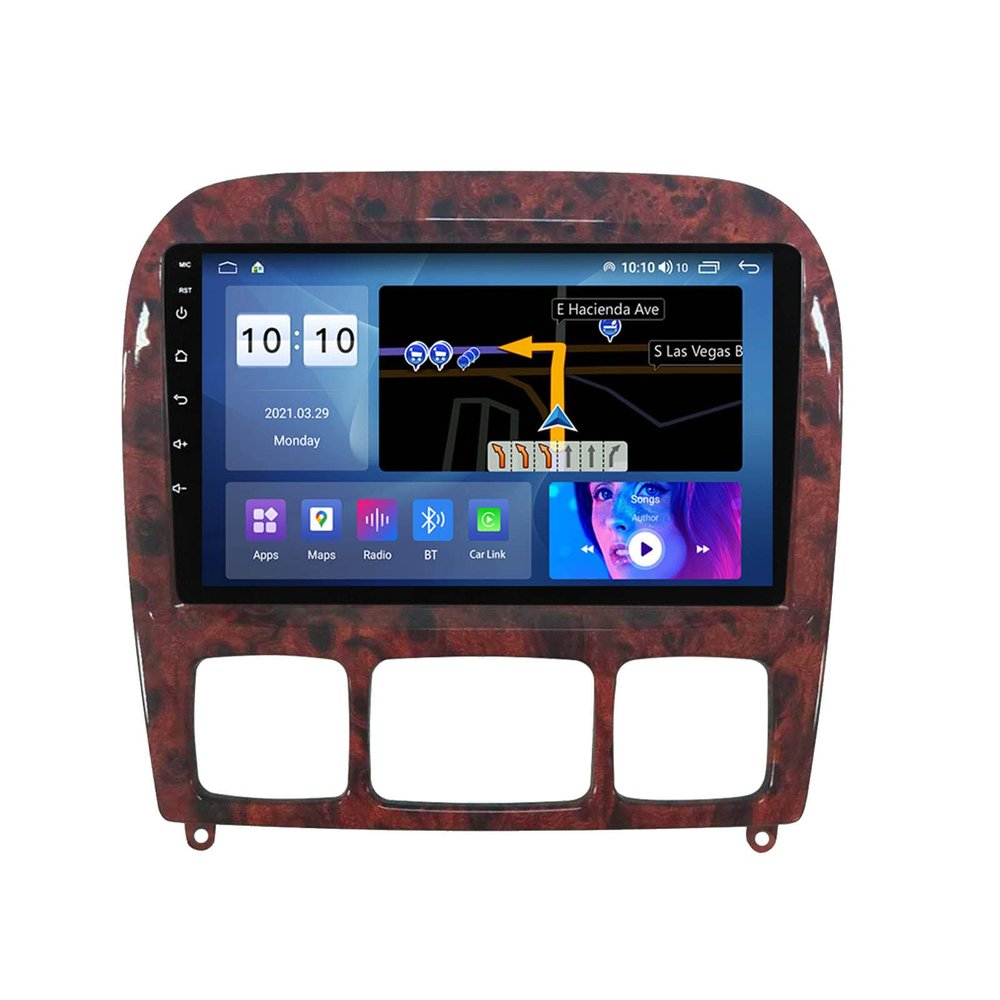 Autoradio Android 12 for Mercedes Benz S Class W220 S280 S320 S350 S400 S430 S500 S600 9 Inch HD Touchscreen Car Radio untersttzt FM USB WiFi Bluetooth