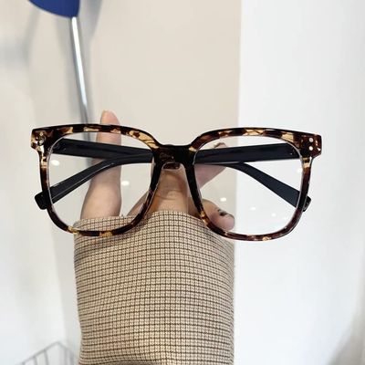 NEWADA Oversized Sturdy Frame Reading Glasses, Stylish Blue Light Blocking Computer Goggle Reader, Large Comfort Eyeglasses (Color : Hawksbill, Size : +350)