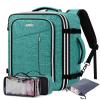 Travel Carry On 17.5" Laptop Expandable Backpack for Men Women, Personal Item Bag Waterproof Airline Approved with USB Charging Hole 3 Packing Cubes, Large Weekender Daypack Business Luggage Suitcase view 1