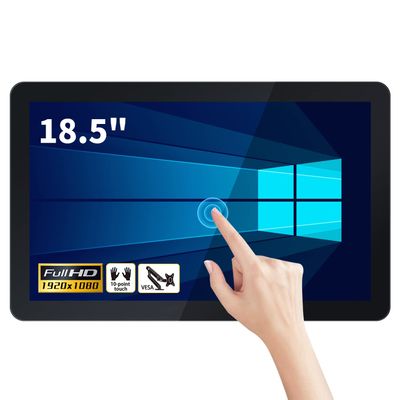 TouchWo 18.5 inch Touchscreen Industrial Computer Monitor, Wall Mountable WiFi & BT Smart Board for Office & Classroom, 1080P Display, Win-10 Pro, Core i5, 4GB RAM & 128G SSD