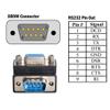 chenyang RS-232 Connectors,EIA RS-232 D-Sub 9Pin Male to Female 90 Degree UP Angled Gender Changer Extension Adapter for Monitor & Projector view 3