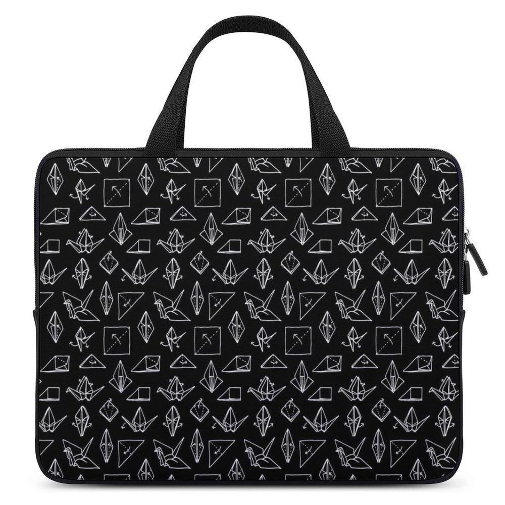 Origami Crane Paper Laptop Bag The Tote Bag Waterproof Business Briefcase Computer Carrying Case 15inch