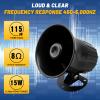 Tongze Car Alarm Siren: DC 12V 15W 115dB Loud Outdoor Wired Alarm Horn for Home Security/Police Car/Golf Cart view 2