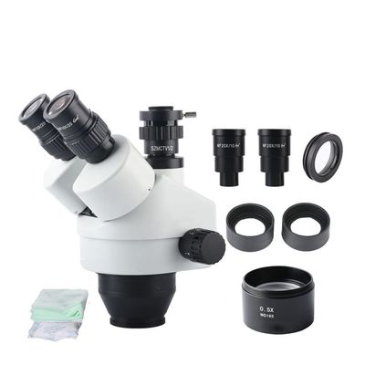 3.5X-90X Trinocular Stereo Microscope Lens Trinocular Industrial Microscope Lens 1/2 CTV Adapter Continuous Zoom Lens