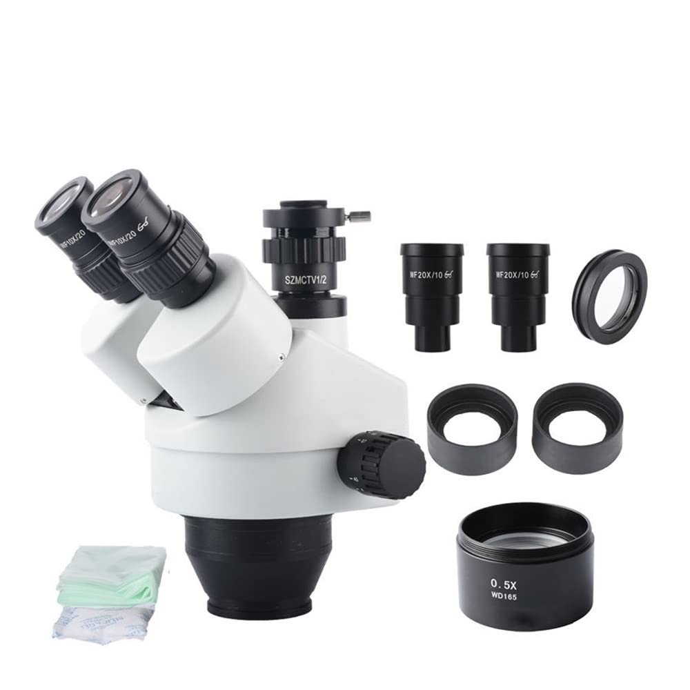 3.5X-90X Trinocular Stereo Microscope Lens Trinocular Industrial Microscope Lens 1/2 CTV Adapter Continuous Zoom Lens