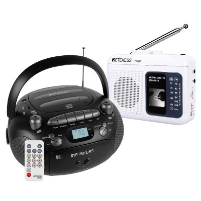 Retekess TR606 Tape Recorder Cassette Player TR630 CD Cassette Player Combo,MP3 Player Stereo Sound Bass Boost, Remote Control, Recorder, USB, Micro SD