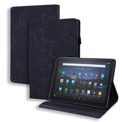 YBFJCE Case for Amazon Fire HD 10 (2021) / Amazon Fire HD 10 Plus (2021) 10.1 inch, Slim Stand Shell Protective Case with Pencil Holder, PU Leather Folio Cover for Amazon Fire HD 10 2021, Black