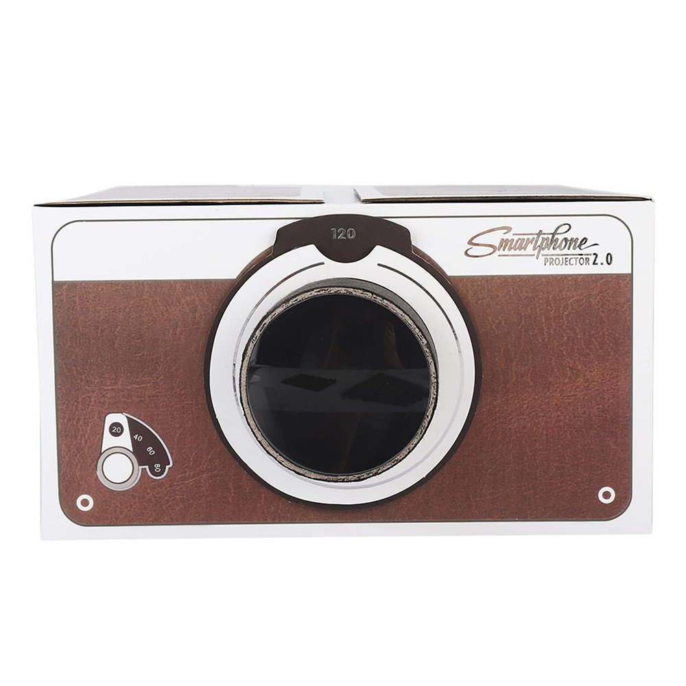 Mini Projector, Diy Cardboard Smartphone Projector Second generation Mini DIY Home Portable Smart Mobile Phone Projector Mobile Phone Projector Home Cinema