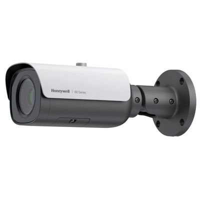 Honeywell HC60WB5R5 60 Series 5MP WDR IR IP Bullet Camera; 5-50mm Lens; Angle of View 45~7 (H) 35~5 (V); 12 V DC, 24 V AC, POE; Up to 2560 x 1920 Resolution; White