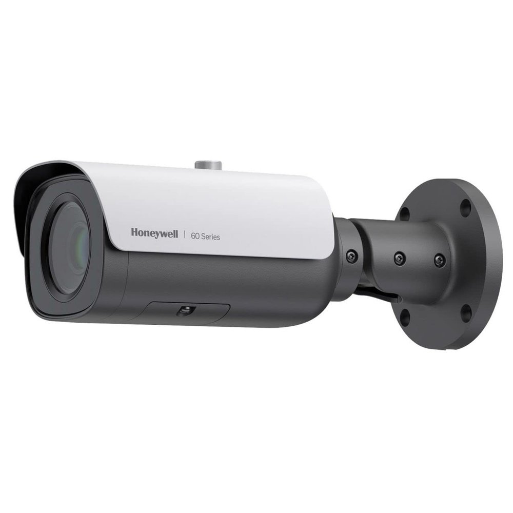 Honeywell HC60WB5R5 60 Series 5MP WDR IR IP Bullet Camera; 5-50mm Lens; Angle of View 45~7 (H) 35~5 (V); 12 V DC, 24 V AC, POE; Up to 2560 x 1920 Resolution; White
