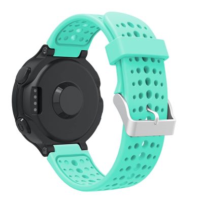 AEMALL Soft Silicone Watch Strap Replacement Wrist Watch Band For Garmin Forerunner 220/230/235/620/630 Watchband With Tools (Color : Teal)