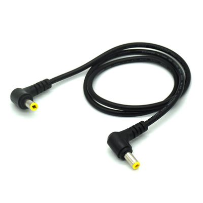 YSJJZRL 10A DC 5.5 x 2.5mm Double 90 Degree Male to Male Plug Cable, DC Power Cable Backward Compatible 5.5x2.1mm (1.5M)