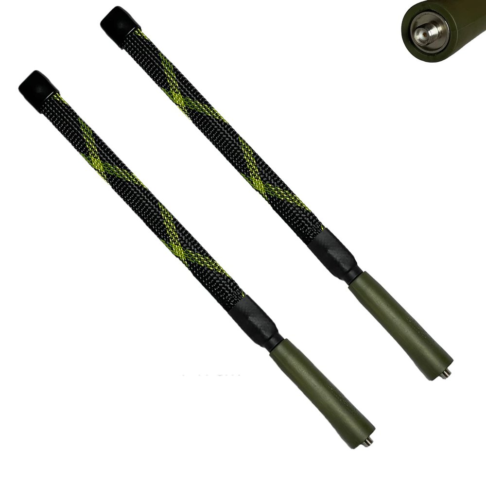 2pcs Radtel Full Band Tactical Antenna Camo 136-520MHz CS Foldable UHF VHF Ham Radio Ant for RT-890 RT-900 RT-910 RT-910B RT-470X RT-630 RT-920 (19 inch)