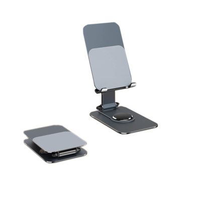 Adjustable Phone Stand, Foldable Phone Stand, Adjustable Viewing Angle Desktop Hands-Free Phone Stand, Portable Aluminum Phone Stand for Small Tablets and Other Phones, Silver, Grey, Black (Color : S