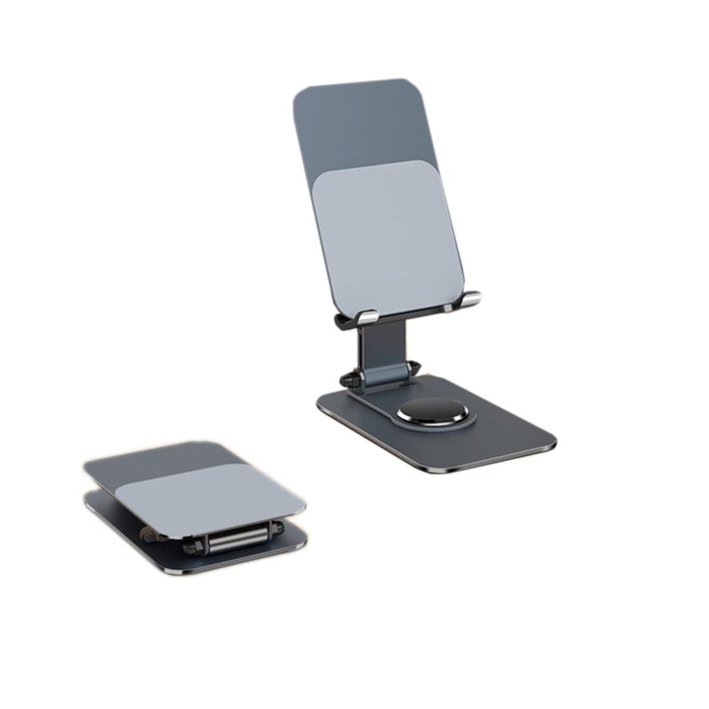 Adjustable Phone Stand, Foldable Phone Stand, Adjustable Viewing Angle Desktop Hands-Free Phone Stand, Portable Aluminum Phone Stand for Small Tablets and Other Phones, Silver, Grey, Black (Color : S