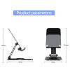 Adjustable Phone Stand, Foldable Phone Stand, Adjustable Viewing Angle Desktop Hands-Free Phone Stand, Portable Aluminum Phone Stand for Small Tablets and Other Phones, Silver, Grey, Black (Color : S view 4