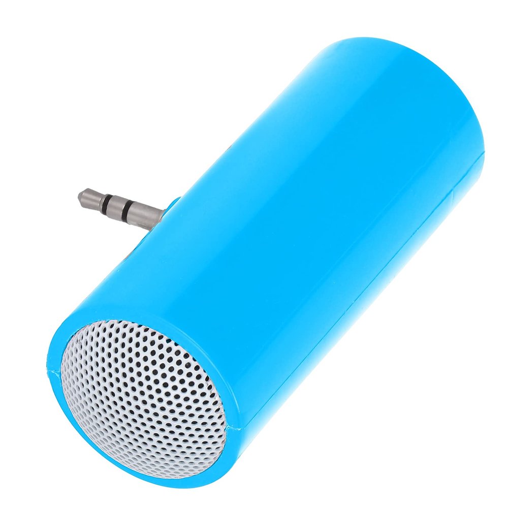 KIMISS 3.5 mm Jack Stereo Mini Speaker Portable Plug in Speaker for Mobile Phones and Tablets Plug in Speakers Mini Speaker with Aux Input Pillow for Sleeping Extern (Blue)