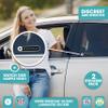Small 2 Pack GPS Tracking System Stickers | GPS Active Sign for Cars | Car Window Sticker Sign | Glossy 5x1 Inches Waterproof Decal | Tracking System in Use | Anti Theft Security Sticker (Small) view 2
