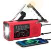 NITIGO Emergency Weather Radio, 4000mAh NOAA Weather Alert Radio Solar Charging, Hand Crank & USB Charged, AM/FM with LED Flashlight, Reading Lamp, SOS Alarm, Headphone Jack for Outdoor Indoor view 1