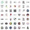 100PCS Soccer Stickers for Water Bottles, I Love Soccer Stickers for Teens, Adults, Motivational Vinyl Waterproof Sticker Bulk Gift, Football Sports Party Favors, Soccers Decorations view 2
