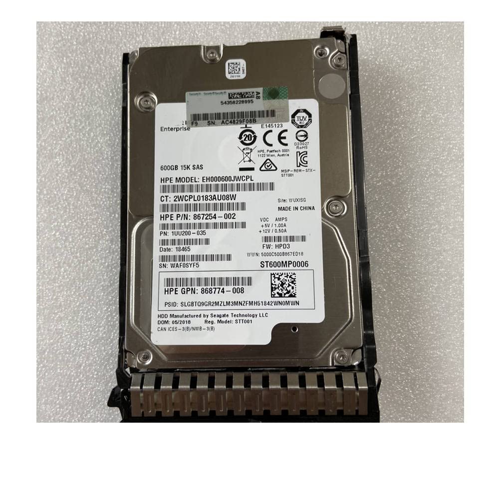 ZZZZS 600GB for 870757-B21 870794-001 15K SAS 12G 2.5 G10 G9 Server Hard Disk