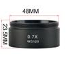 0.7X Stereo Microscope Barlow Lens 120mm Working Distance 48mm Installation Size view 2