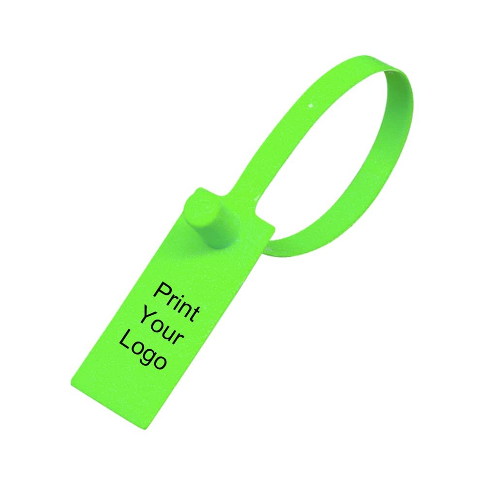Muka Custom Plastic Sealing Tag Branded Cable Ties Wire Tie Nylon Label Zip Ties 10"-Green-100 pcs
