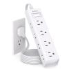 10FT Extension Cord - Power Strip Surge Protector, Flat Plug, Addtam 12 Widely Outlets 3 Sides Outlet Extender, 900J, Wall Mount, Desk Charging Station Compact for Home Office Dorm Room Essentials view 1