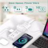 10FT Extension Cord - Power Strip Surge Protector, Flat Plug, Addtam 12 Widely Outlets 3 Sides Outlet Extender, 900J, Wall Mount, Desk Charging Station Compact for Home Office Dorm Room Essentials view 2