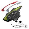 Motorcycle Helmet Bluetooth Intercom Kit, Motorbike Helmet Intercom Interphone Headset with DSP/CVC Noise Cancellation, 1500m 8 Riders Group Helmet Intercom, with FM Radio for ATV/Dirt Bike (1 Pack) view 1