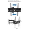 Tv Wall Bracket Tv Bracket Universal Tv Stand Mount 26inch Wall Telescopic Multifunction 26-55 Inches The Screw Lock is Firm Stable Wide Rocker Arm Swivels Left and Right (26-55inches,Black) view 2