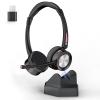 Yexatel Wireless Bluetooth Headset with Mic for PC & Work - Office Headset Noise Cancelling, 40H Talk Time, USB Dongle, Compatible with Teams/Zoom/3CX-Y890BTD Black view 1