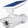 JIAXIZ Solar Security Outdoor Motion Sensor, Dummy Camera IP66 Waterproof, Solar Powered Security Light for Yard Garden Garage Illumination and Protection White view 1